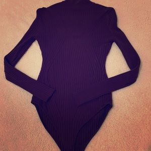 Turtle neck one suit long sleeve